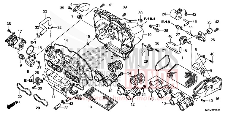 LUFTFILTER von Hornet ABS MAT PEARL COOL WHITE (NHB44) von 2013